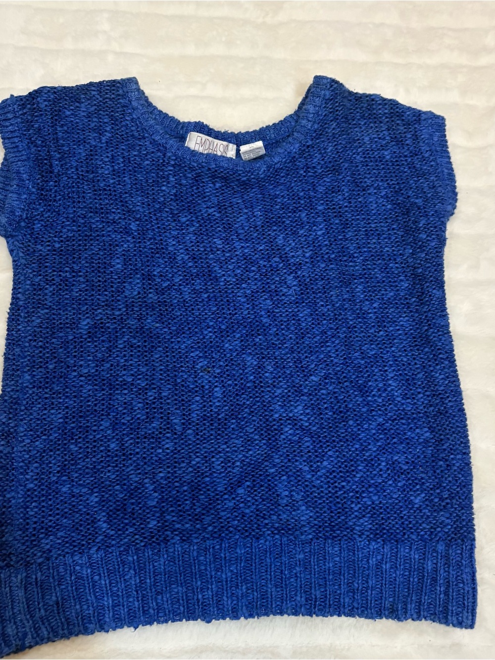 Women’s Royal Blue Knit Short-Sleeve Sweater Top